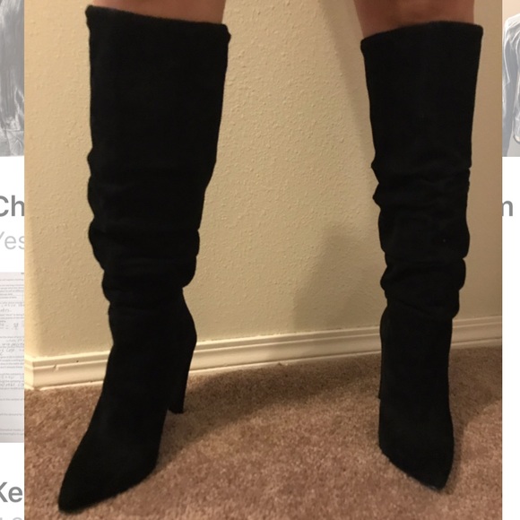 Suede Heeled Boots - Picture 6 of 8